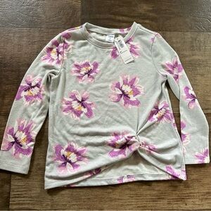 New Old Navy knot front floral light weight sweater